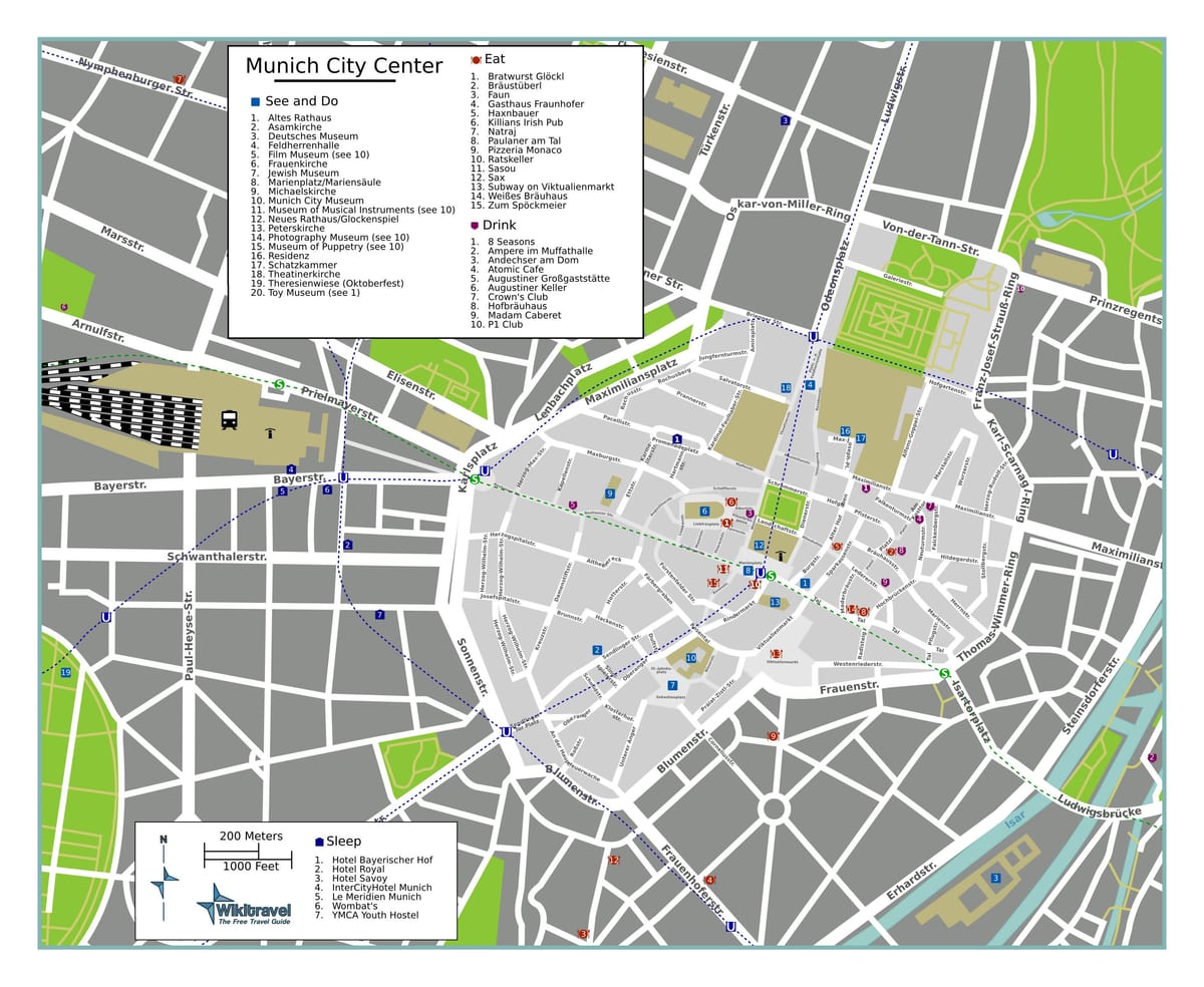 München wandeltochten kaart