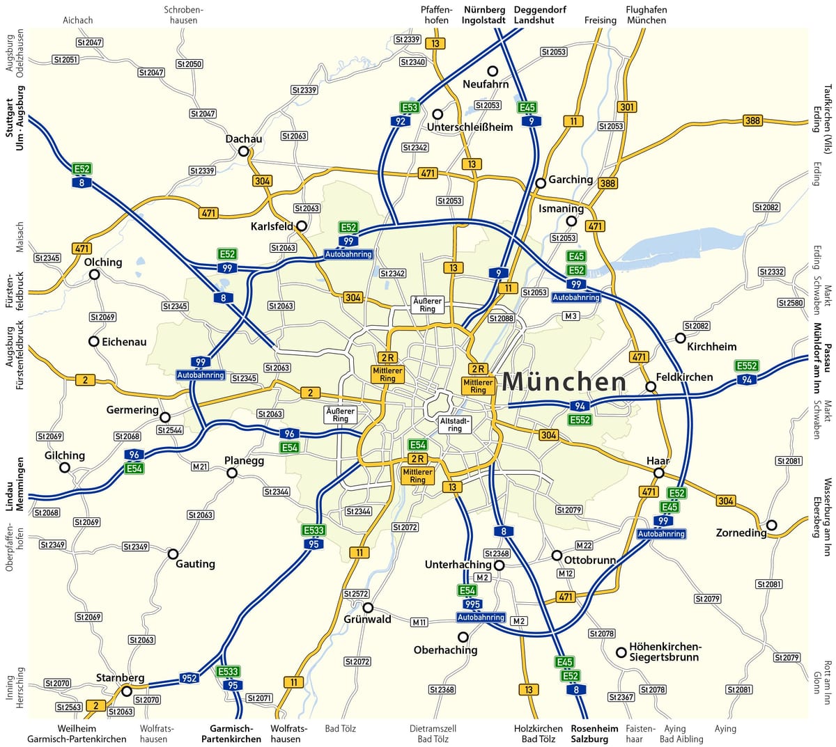 München wegenkaart