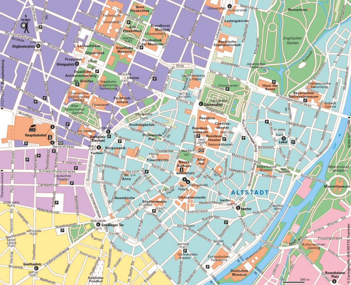 München centrum kaart