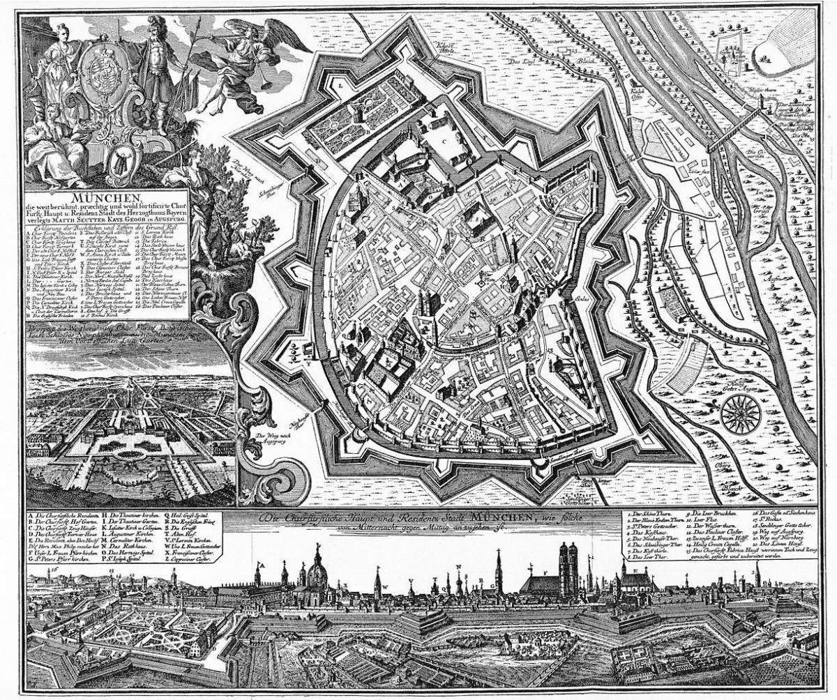 Antieke kaart München