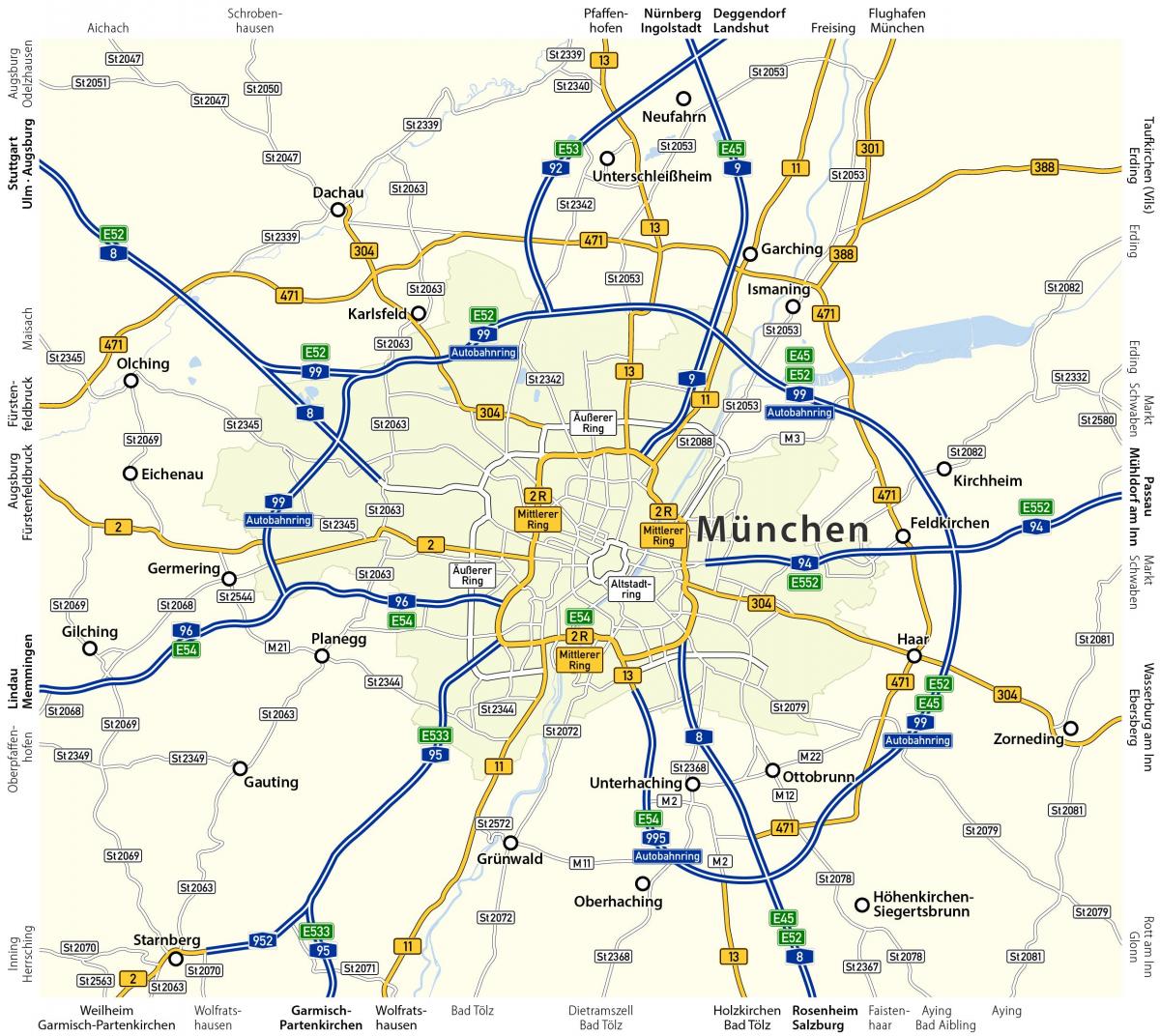 München wegenkaart